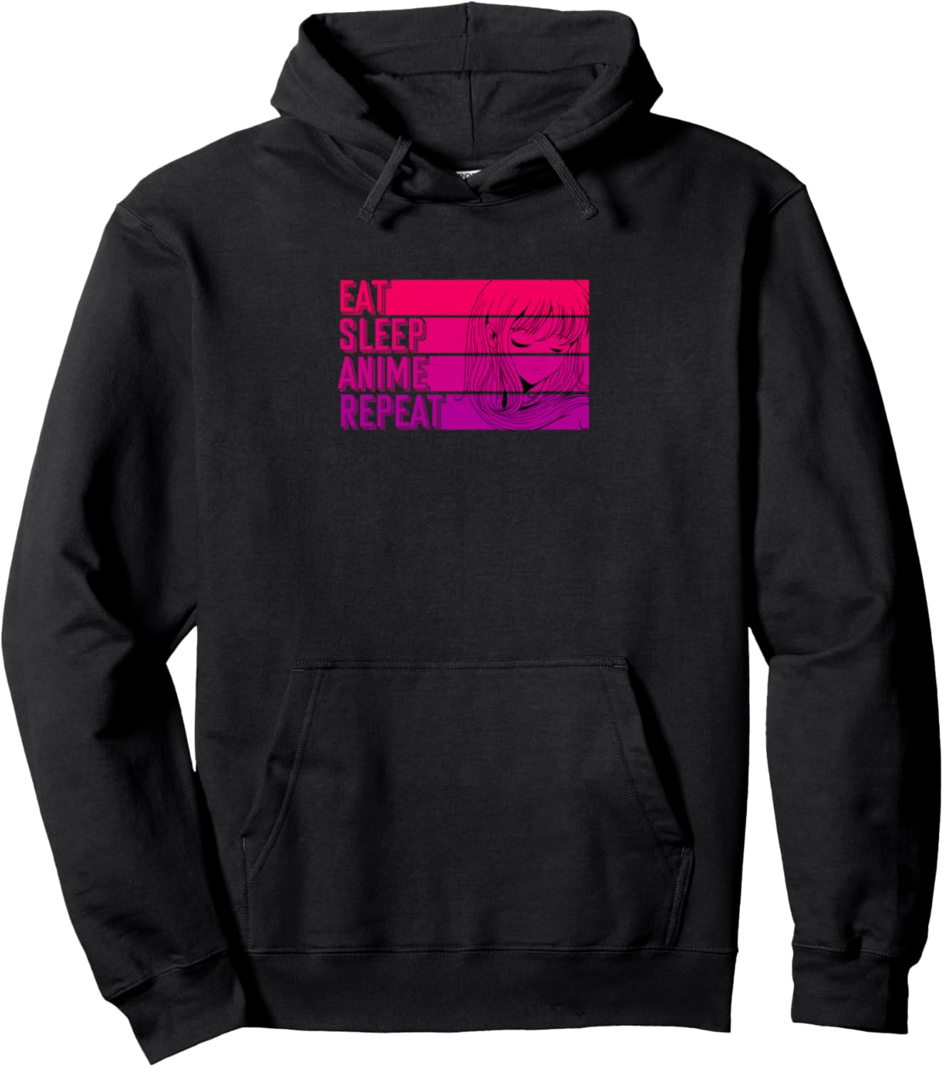 Eat Sleep Anime Repeat shirt Funny Japanese Aesthetic Anime Pullover Hoodie