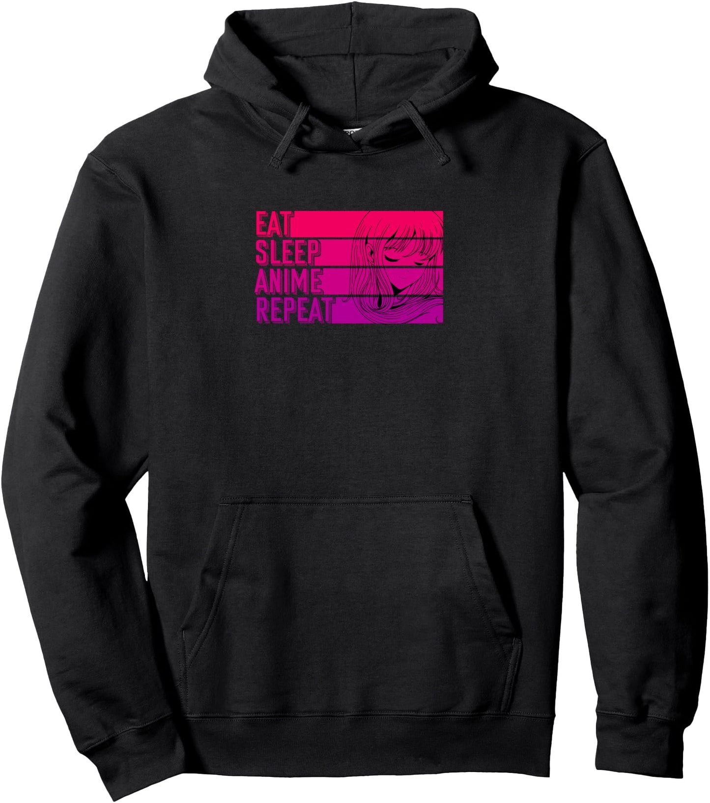 Eat Sleep Anime Repeat shirt Funny Japanese Aesthetic Anime Pullover Hoodie