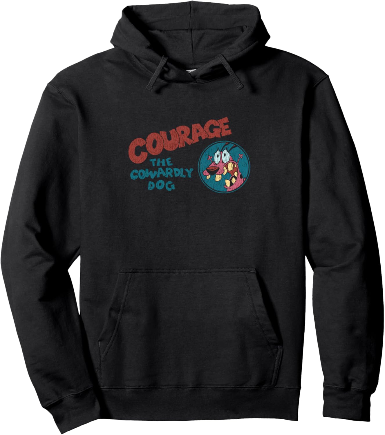 Courage the Cowardly Dog Front Back Villains Collage Retro Pullover Hoodie