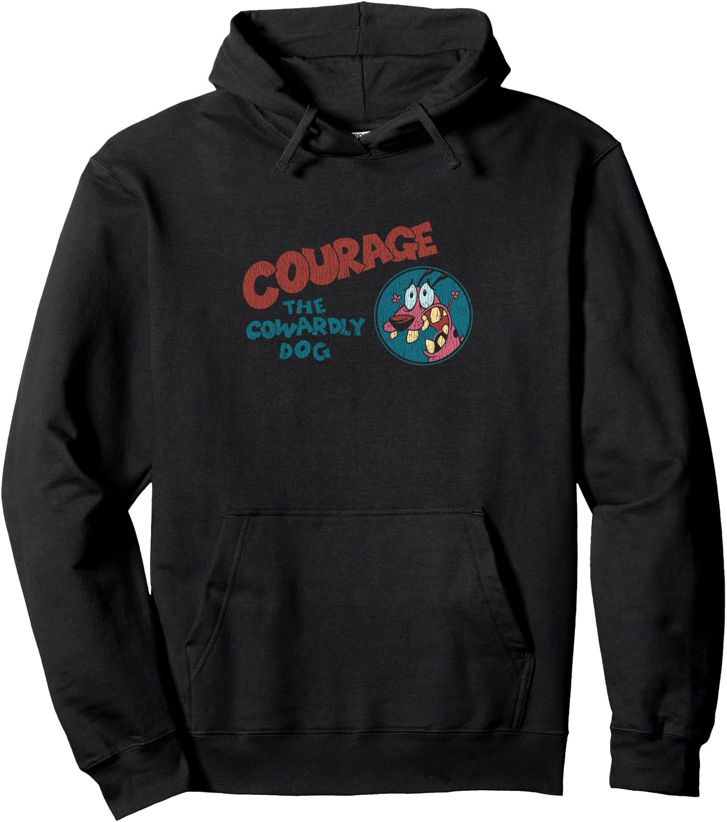 Courage the Cowardly Dog Front Back Villains Collage Retro Pullover Hoodie