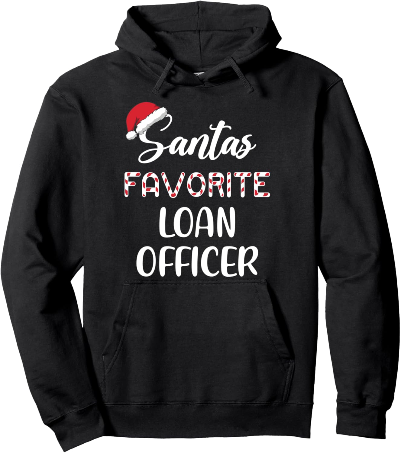 Santa\u2019s Favorite Loan Officer Pajama Christmas Xmas Pullover Hoodie