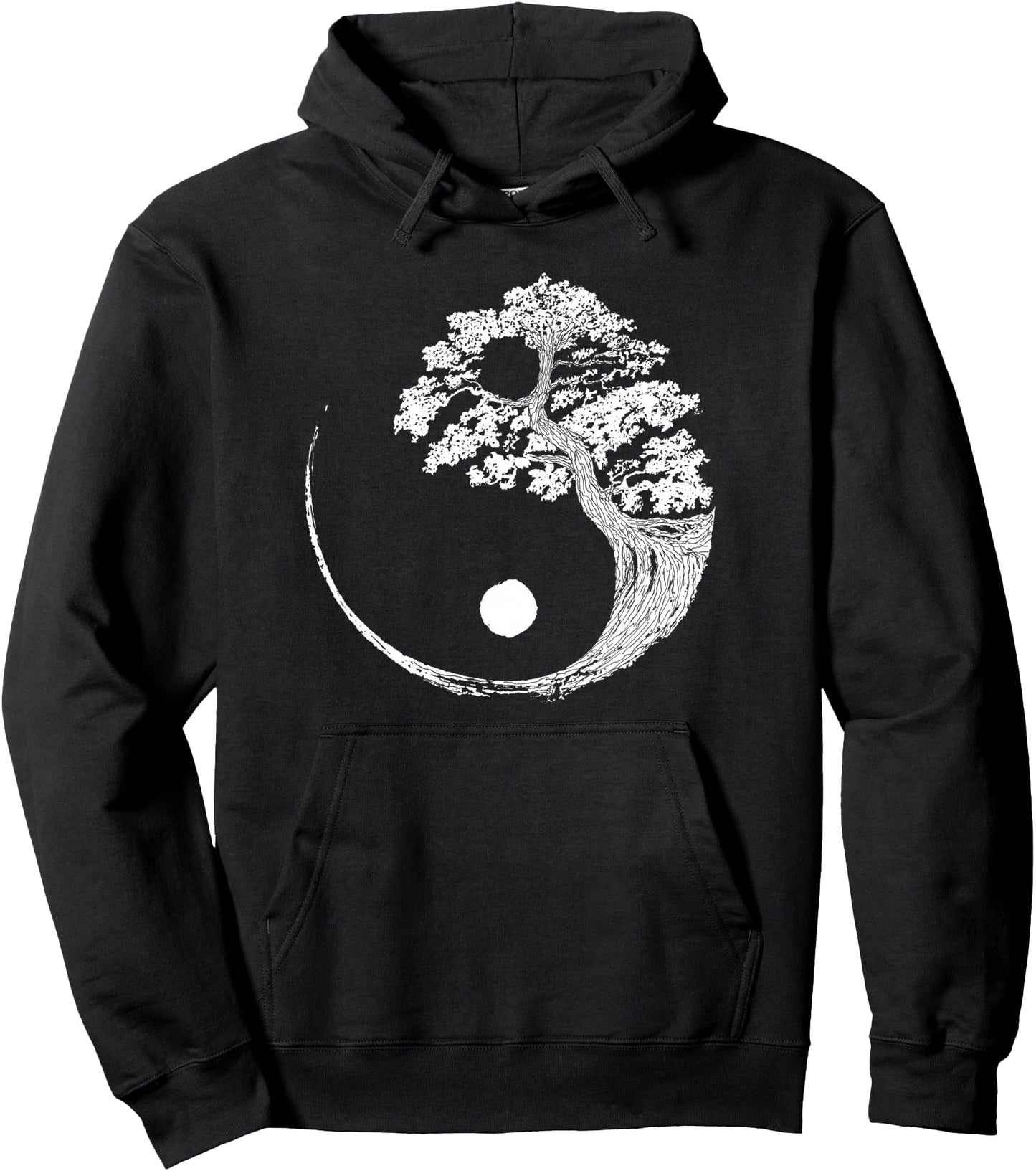 Yin Yang Bonsai Tree Japanese Buddhist Zen Pullover Hoodie Pullover Hoodie