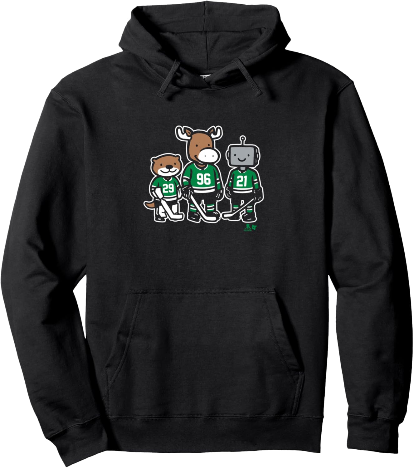 Otter, Moose And Robo Guys - Dallas Hockey Pullover Hoodie