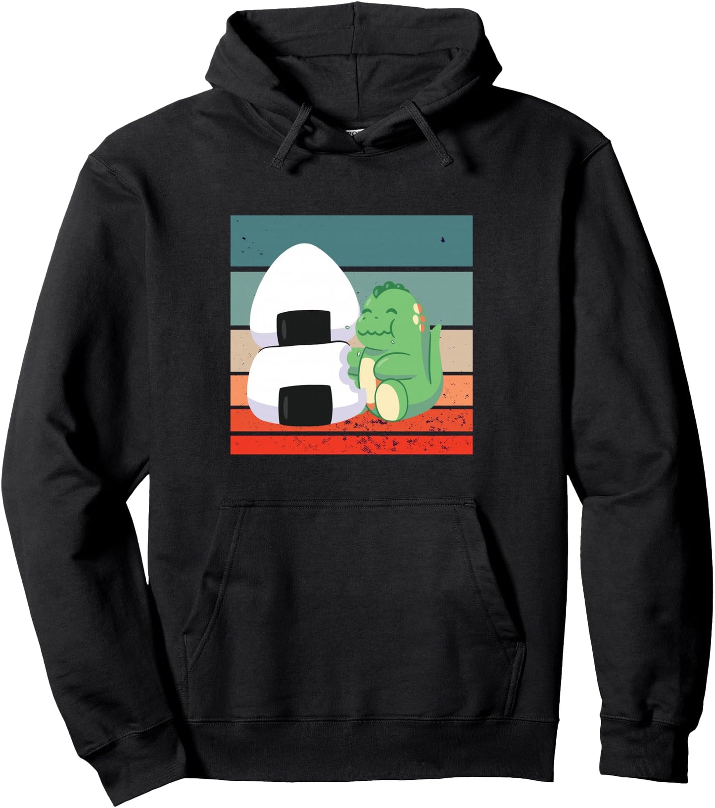 Dino eats Sushi Sushi Dinosaurs Funny Japanese Foodie Dino Pullover Hoodie