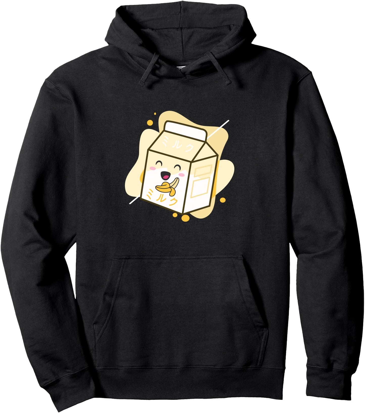 Kawaii Milk Retro Japanese Banana Milkshake Anime Pullover Hoodie