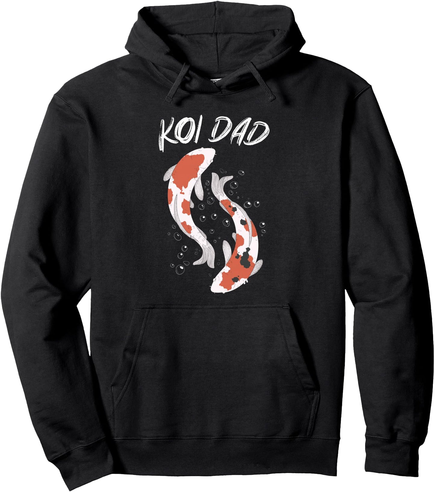 Koi Dad Carp Fish Japanese Art Pullover Hoodie