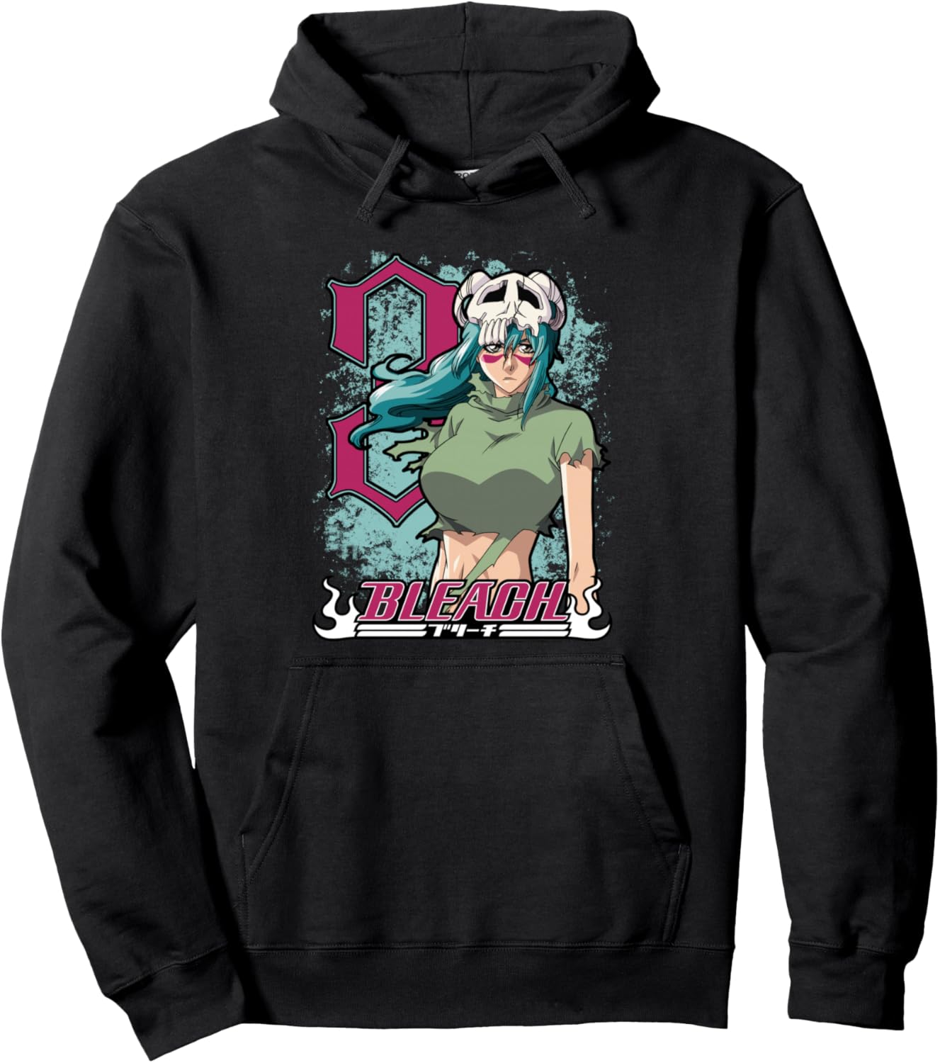 Bleach Neliel 3 with Splatter and Logo Anime Pullover Hoodie
