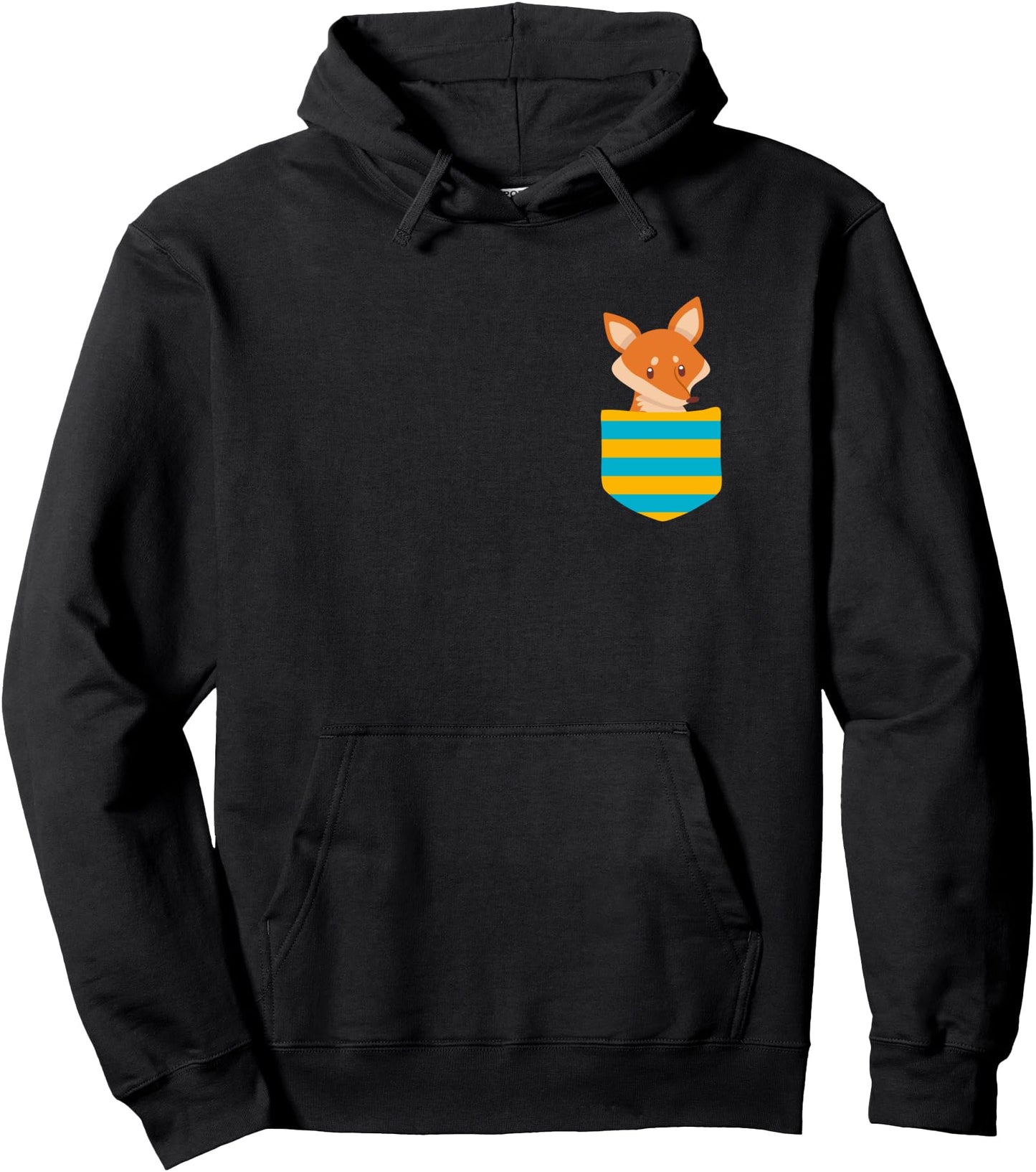 Baby fox logo in the chest pocket, cute and cuddly anime Pullover Hoodie