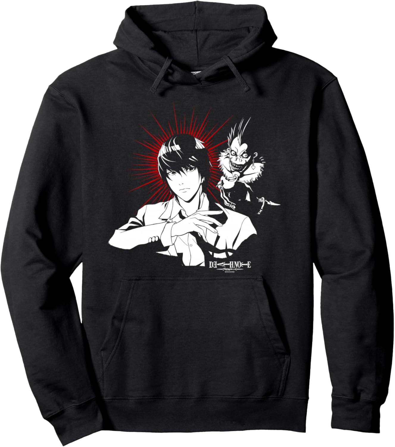 Death Note Ryuk and Light with Halo Anime Pullover Hoodie