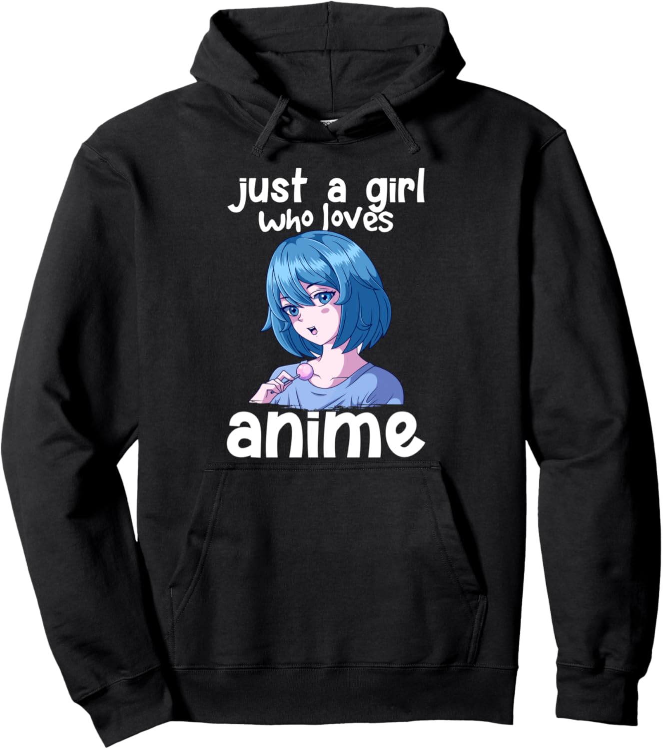 Just A Girl Who Loves Anime Gifts for Girls Anime Merch Pullover Hoodie