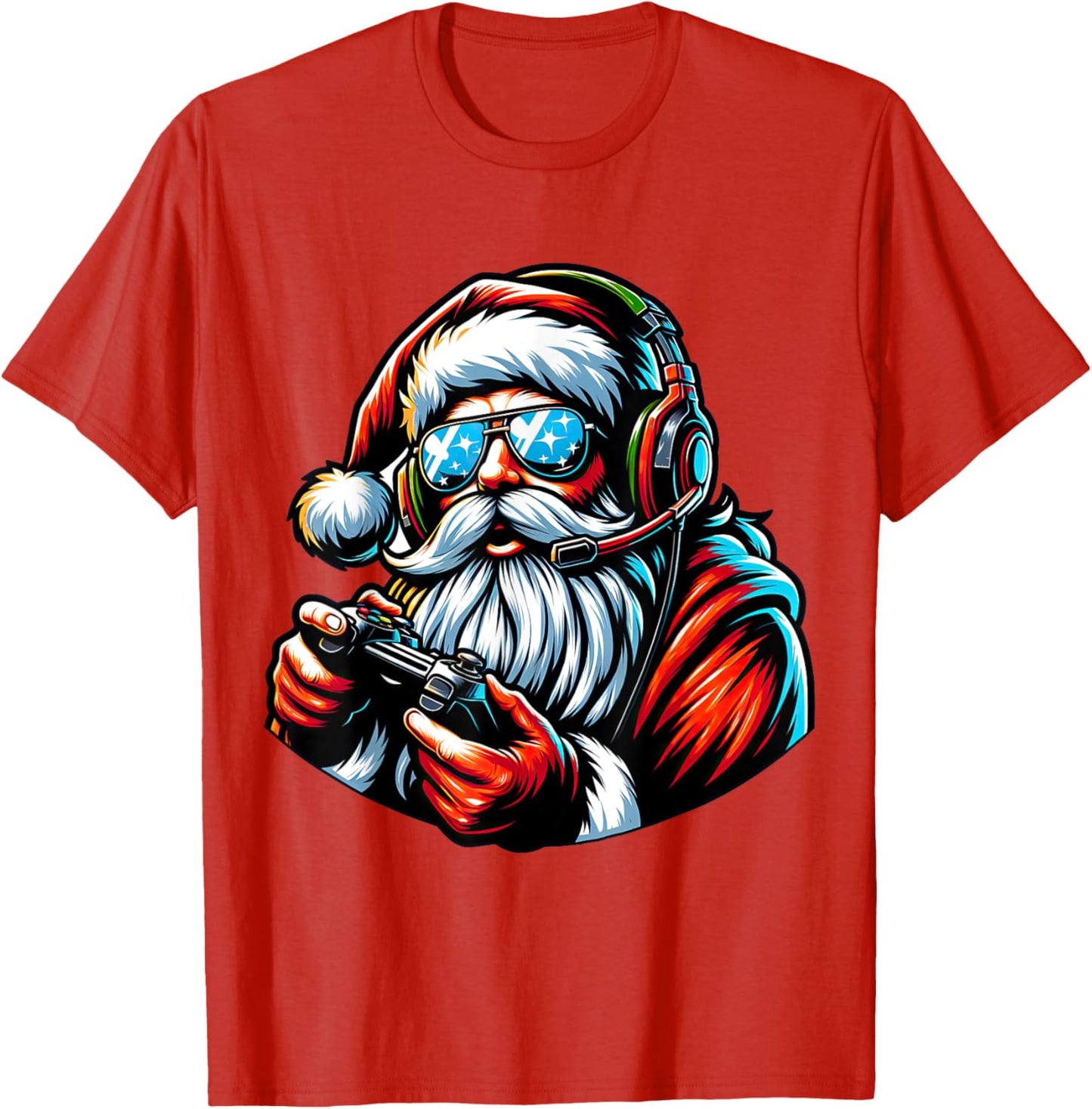 Christmas Gamer Boys Video Game Santa Xmas