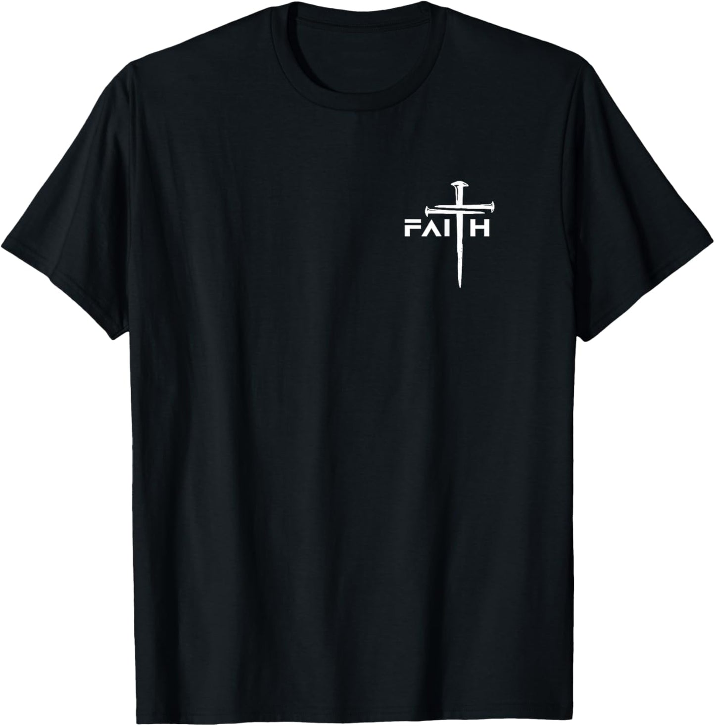 Christian Minimalist Religious Christ Faith and Nail Cross T-Shirt