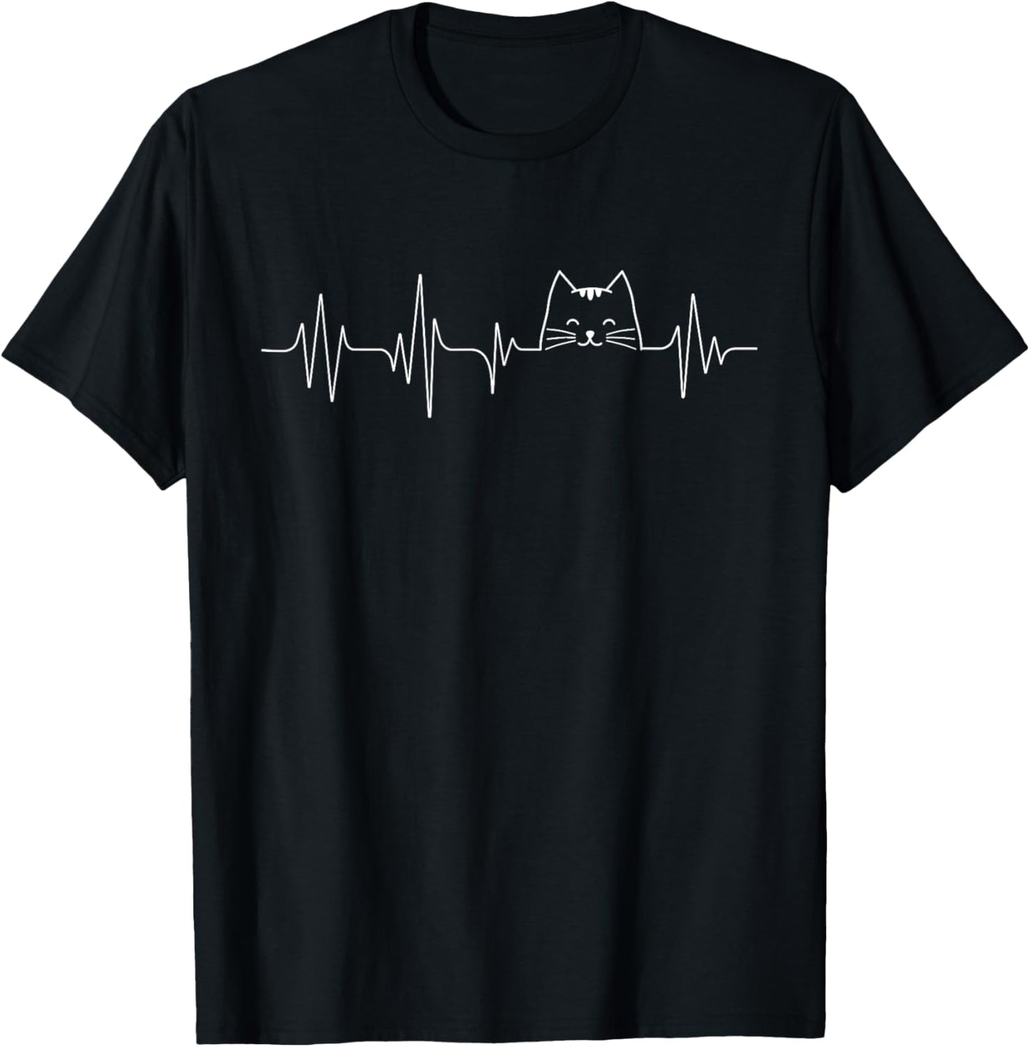 Cat Pulse Heartbeat - Kitty Animal Pet Lover Veterinarian T-Shirt for Men Women Kids