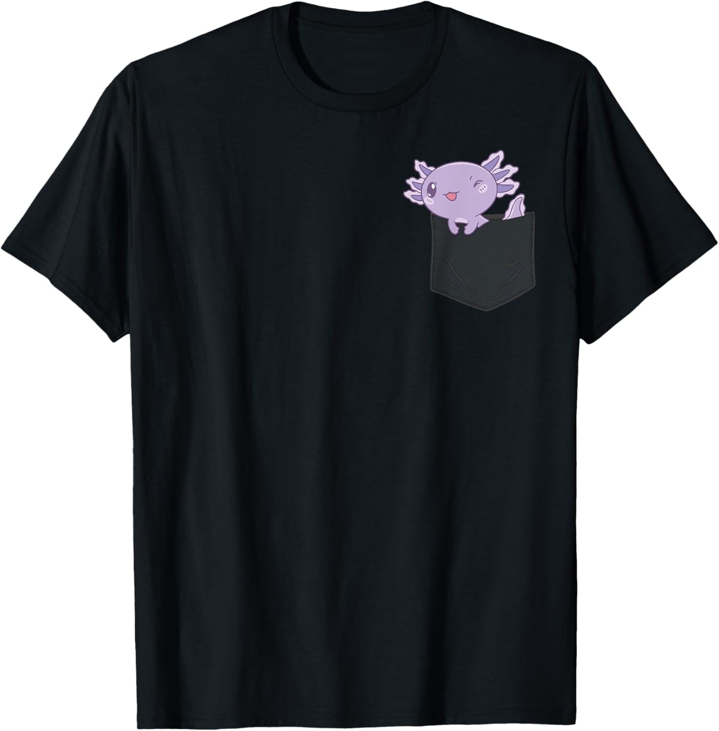 Cute Axolotl in Pocket Kawaii Chibi Pastel Goth Anime