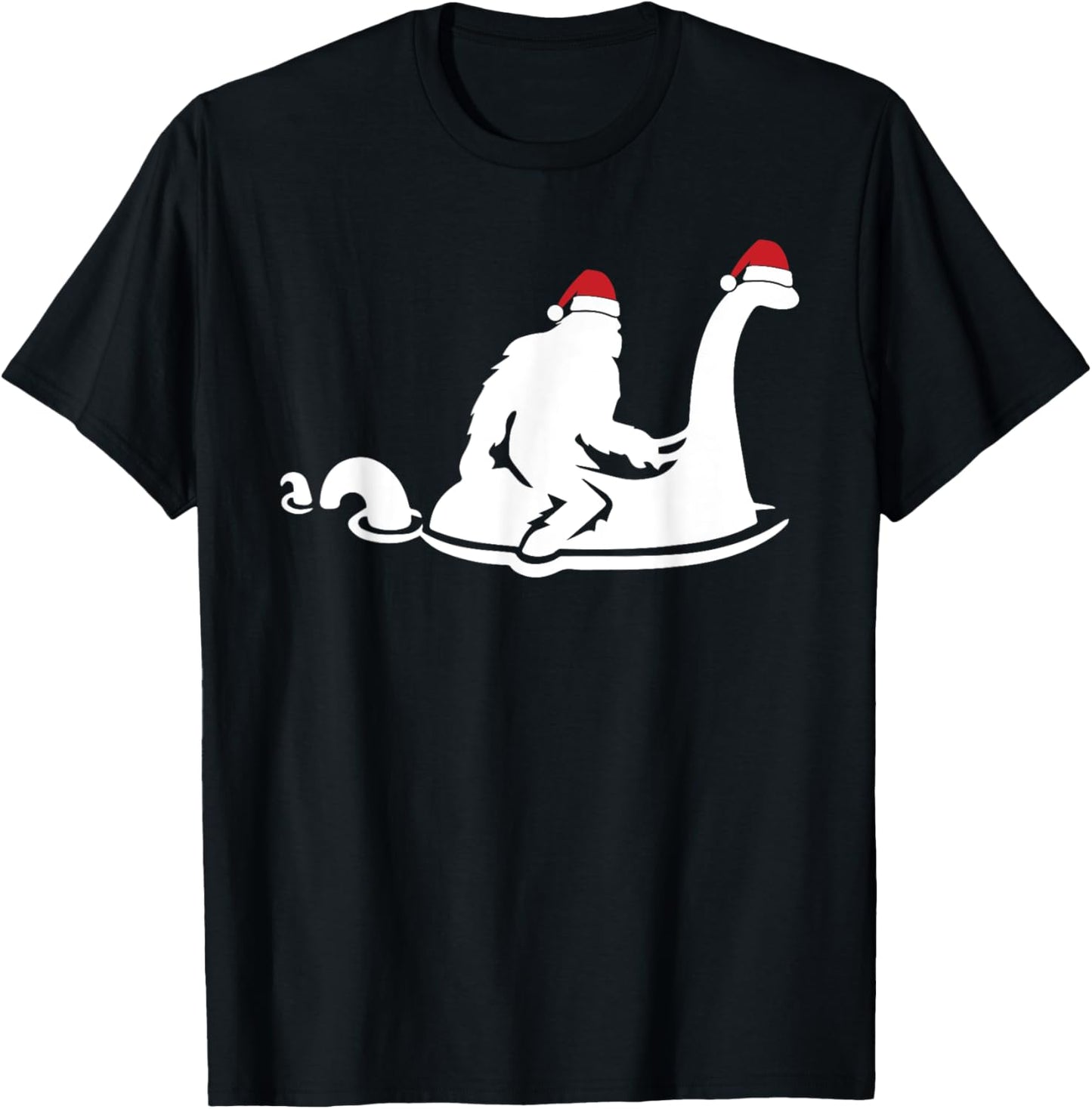 Bigfoot Riding Loch Ness Monster Christmas Funny XMas Pajama