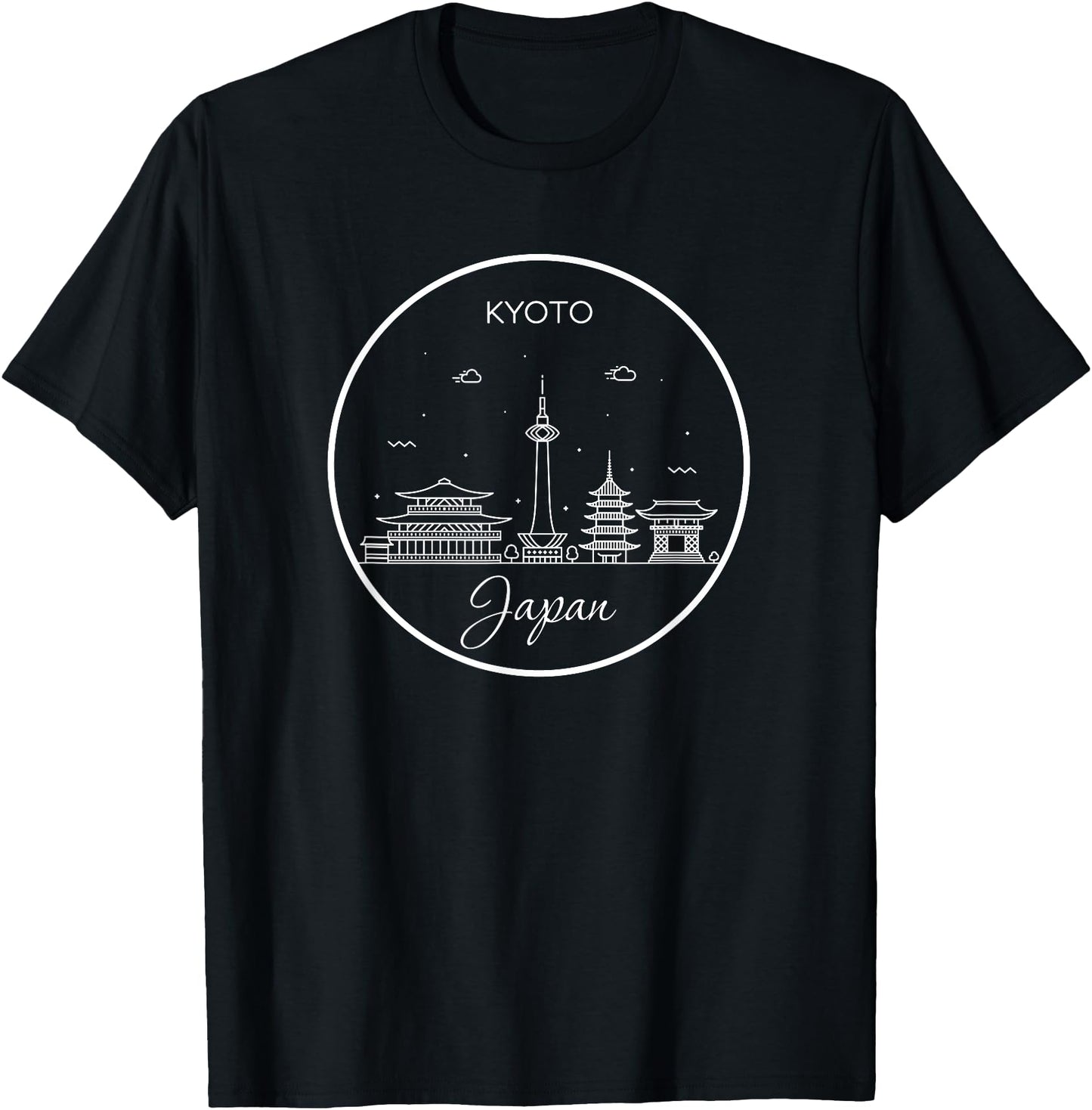 Kyoto Japan Night Skyline Art Proud Asian Japanese Cities