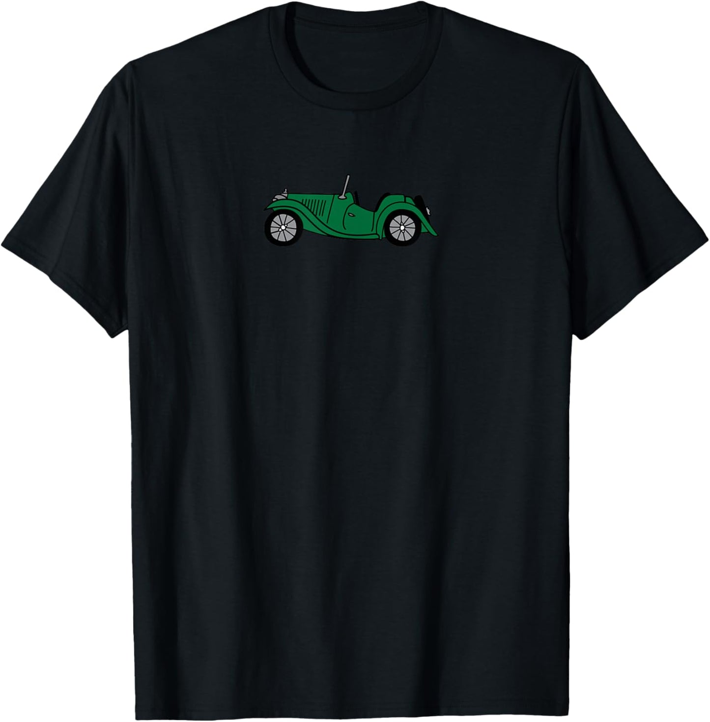 MGTC MG TC Green Antique Classic Cartoon