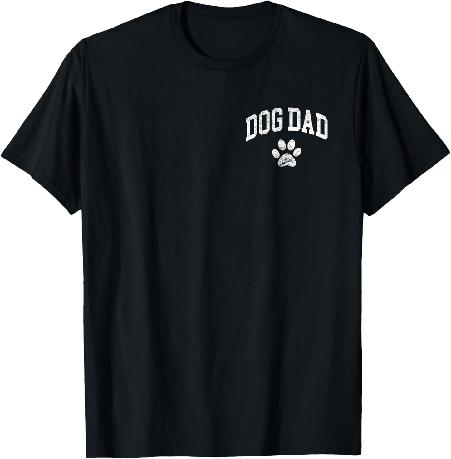 Dog Dad - Distressed Design Style - Funny Dog Paw - Classic