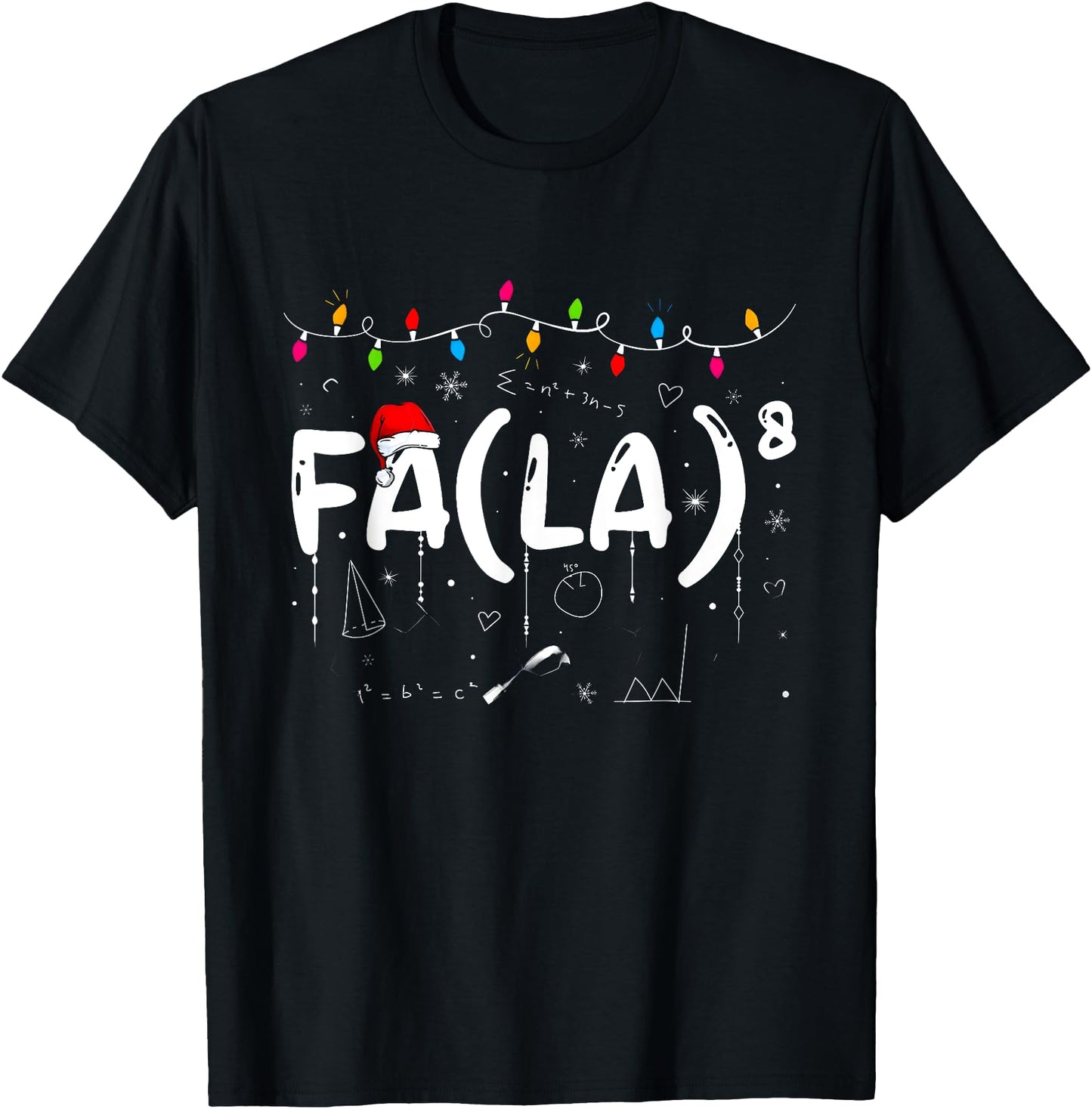 Fa (la)8 Funny Christmas Santa Fa La Math Teacher Men Women