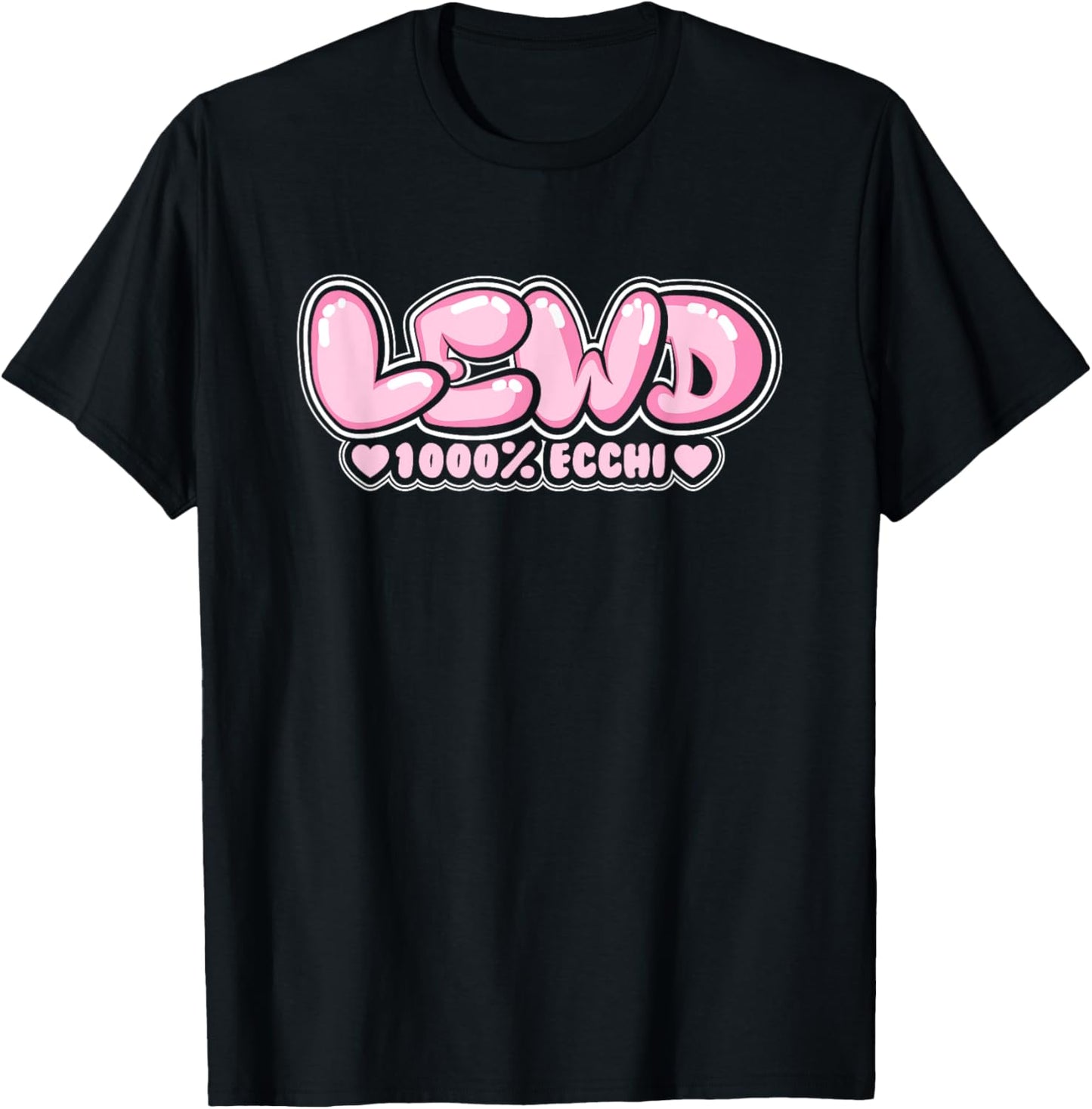 Funny Hentai Anime T-Shirt - Lewd Pervert Bubble Letter Tee