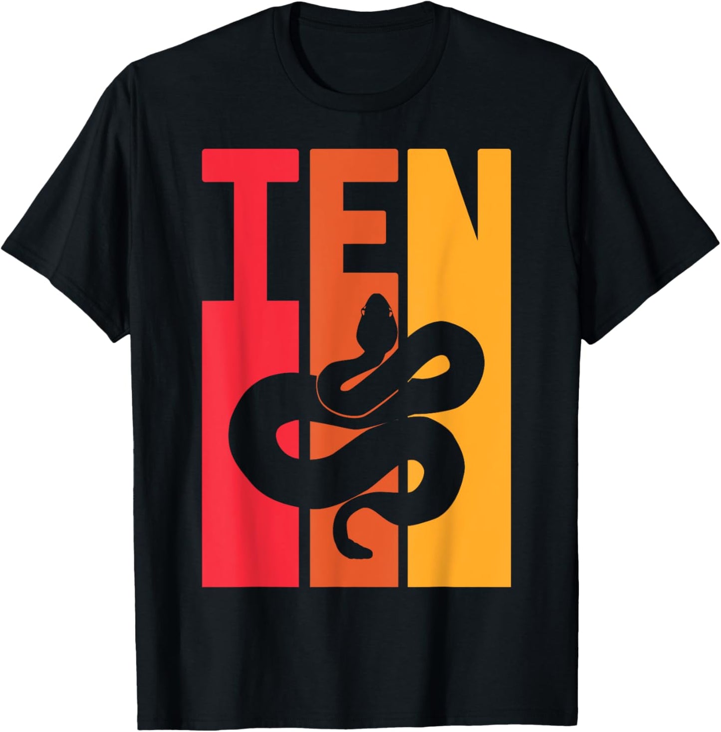 10th Birthday Vintage Snake Lover Pet Reptile 10 Years Old T-Shirt