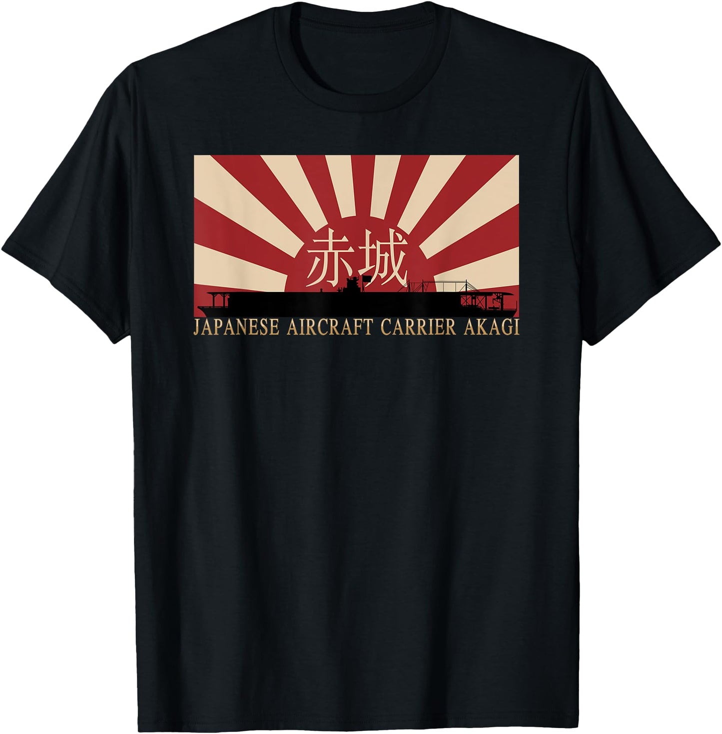 Japanese Aircraft Carrier Akagi Rising Sun Flag