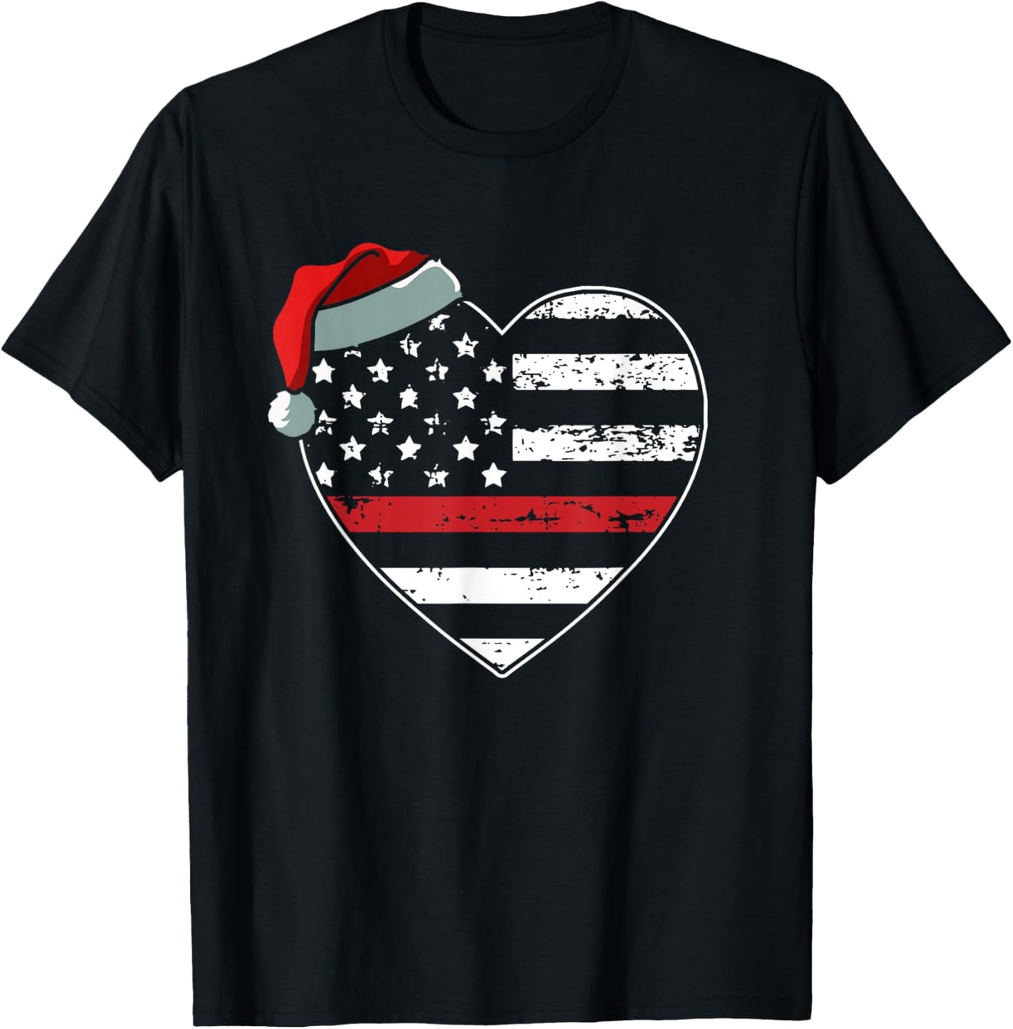 American Flag Firefighter Christmas Pajama X-mas Fireman