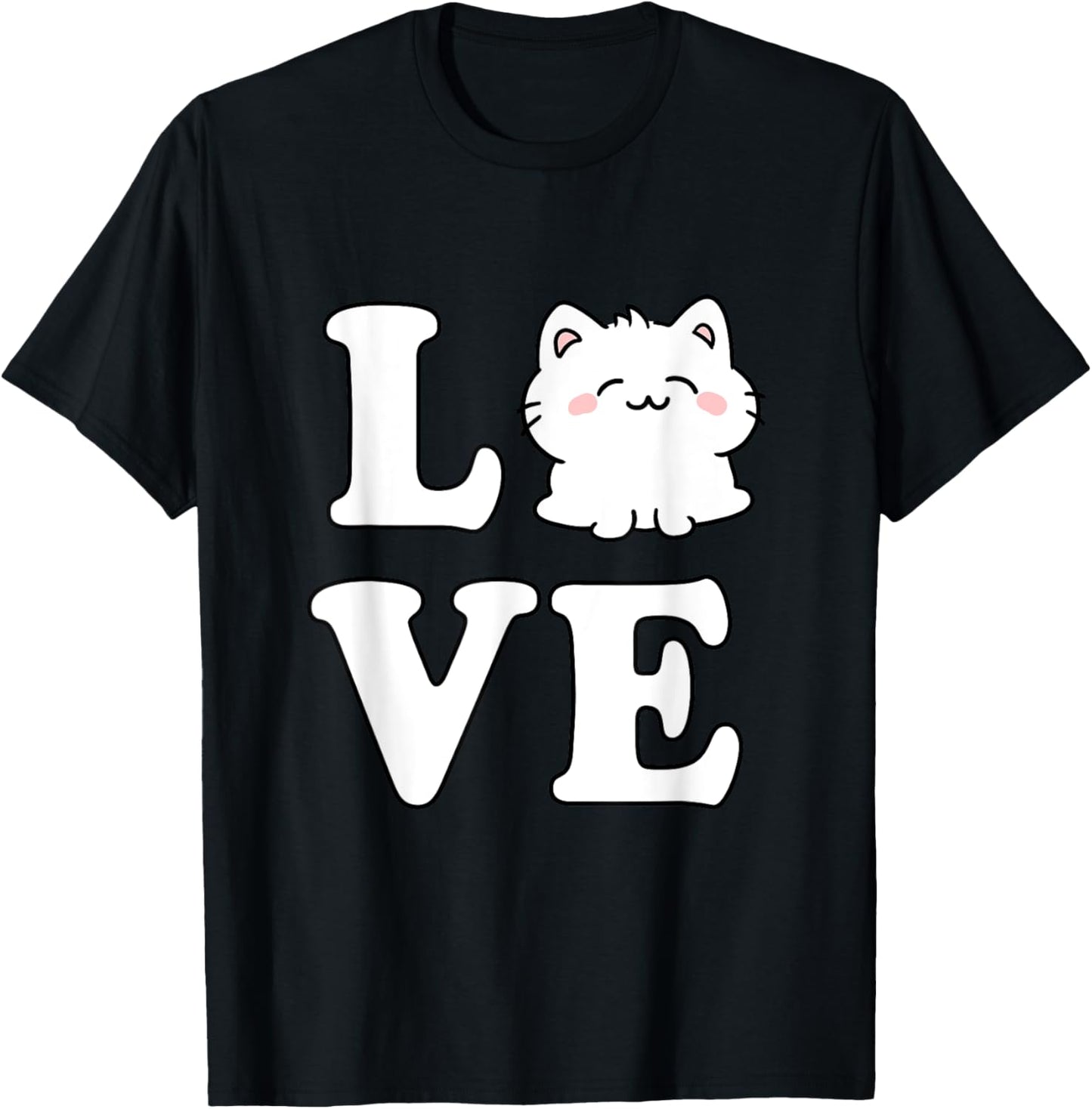 Cute cartoon chibi Cat lover LOVE
