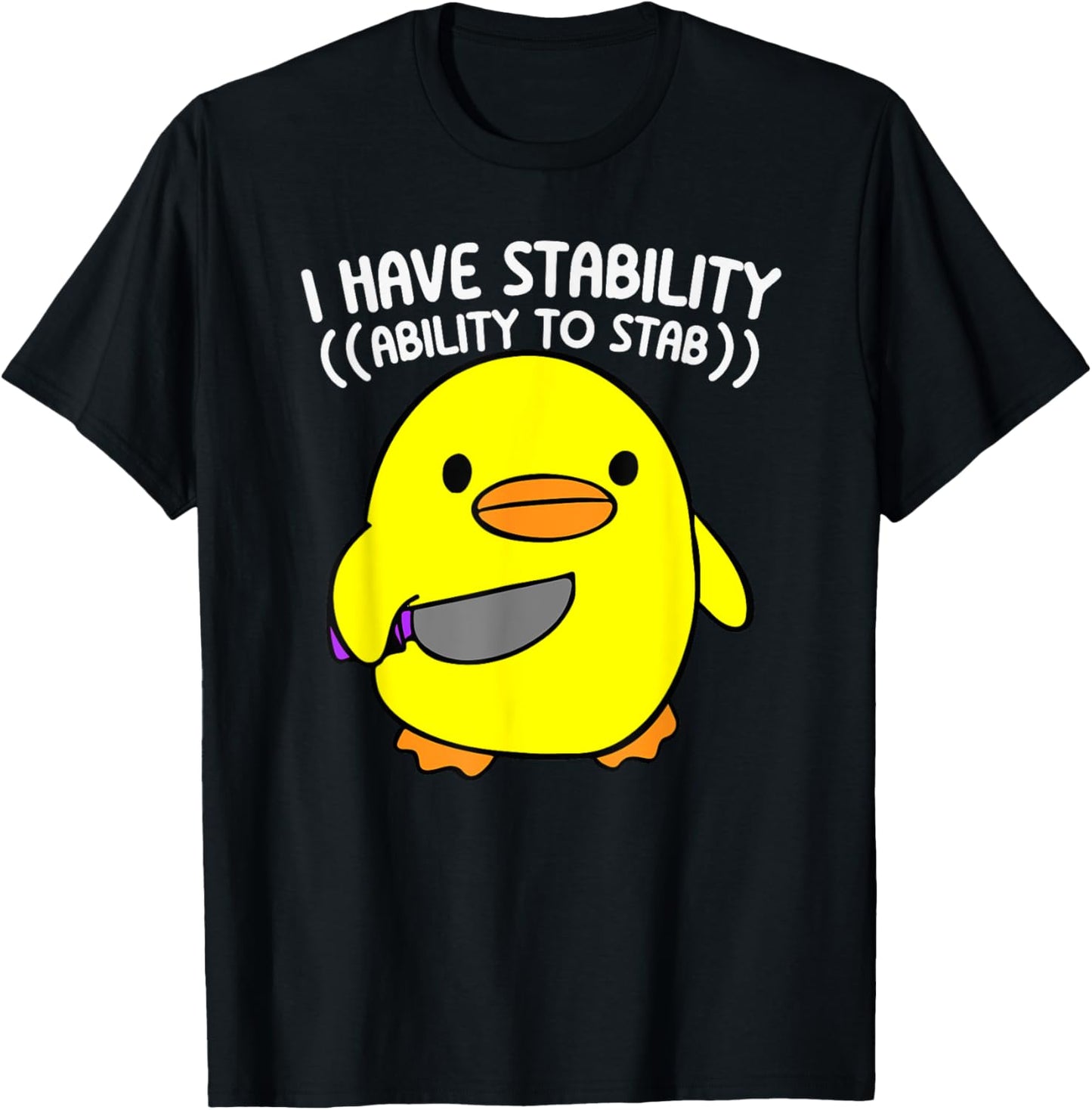 Funny Duck Gifts Sarcastic Meme Cute Chibi Duck with Knife