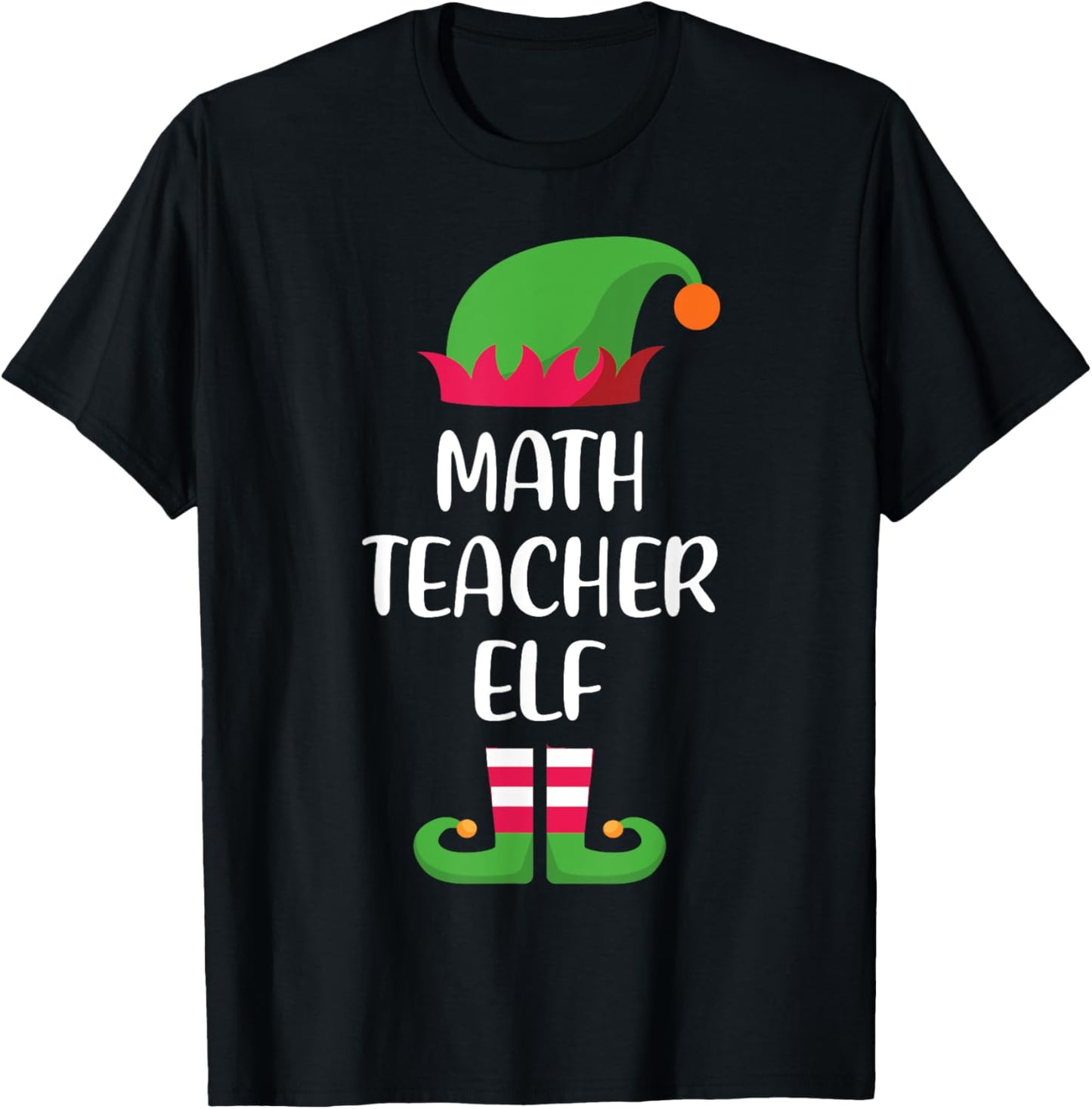 Math Teacher Elf Family Matching Christmas Group Funny Xmas