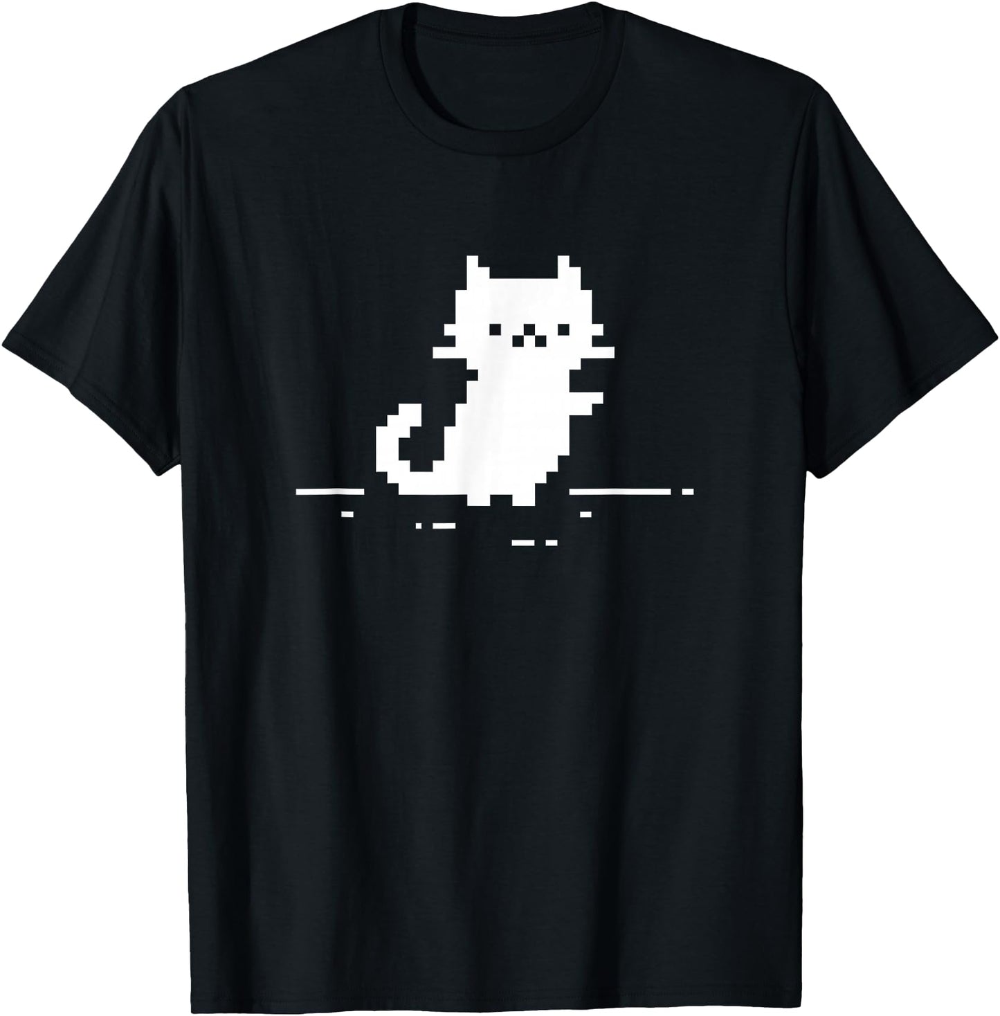 Cute Cat Minimal Pixel Art Nostalgic Retro 8-bit Gamer