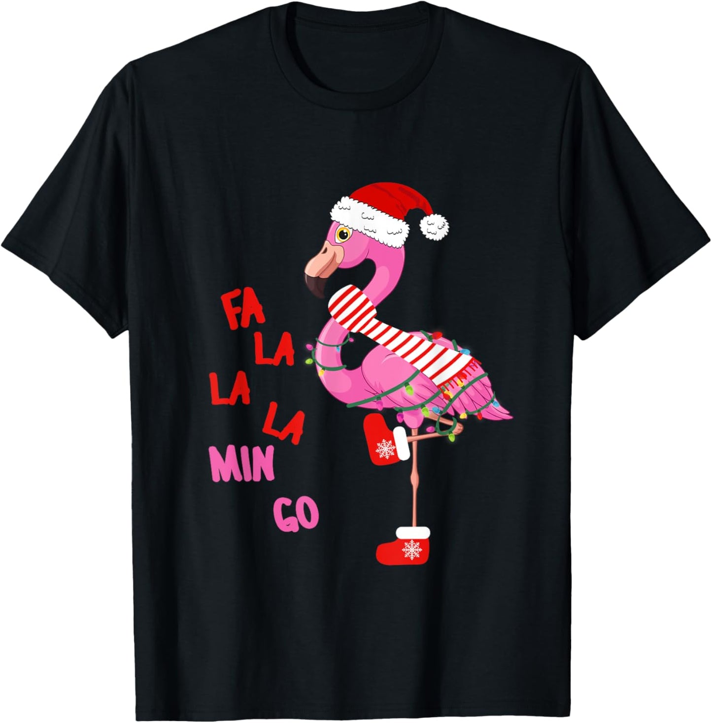 Fa La La Mingo Flamingo Christmas Tree Lights Tropical Xmas
