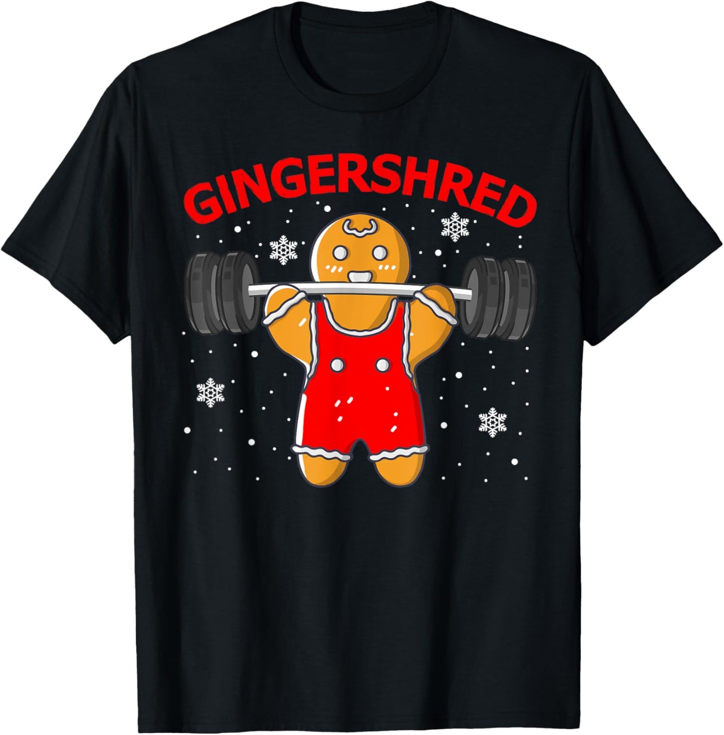 Funny Gingershred Gingerbread Man Gym Squad Xmas Holiday