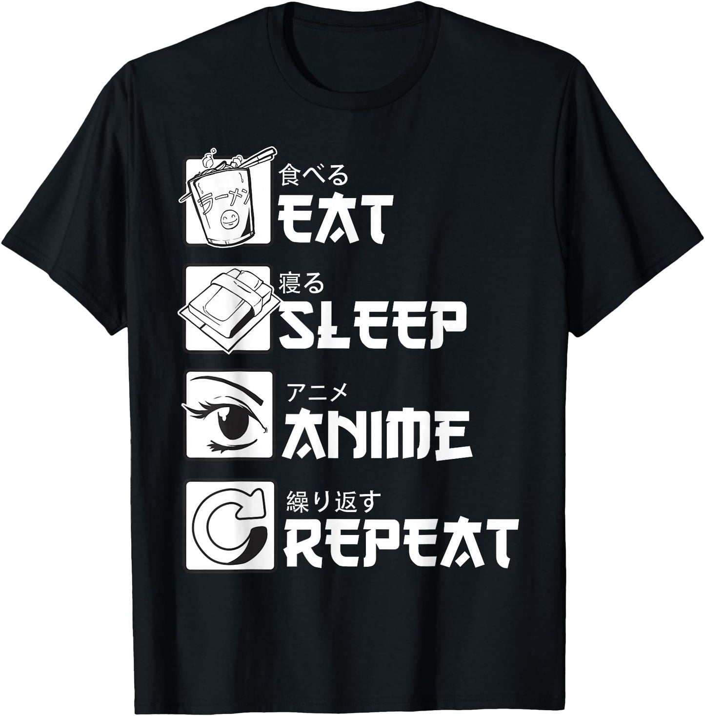 Eat Sleep Anime Repeat Manga Shirts Men Women