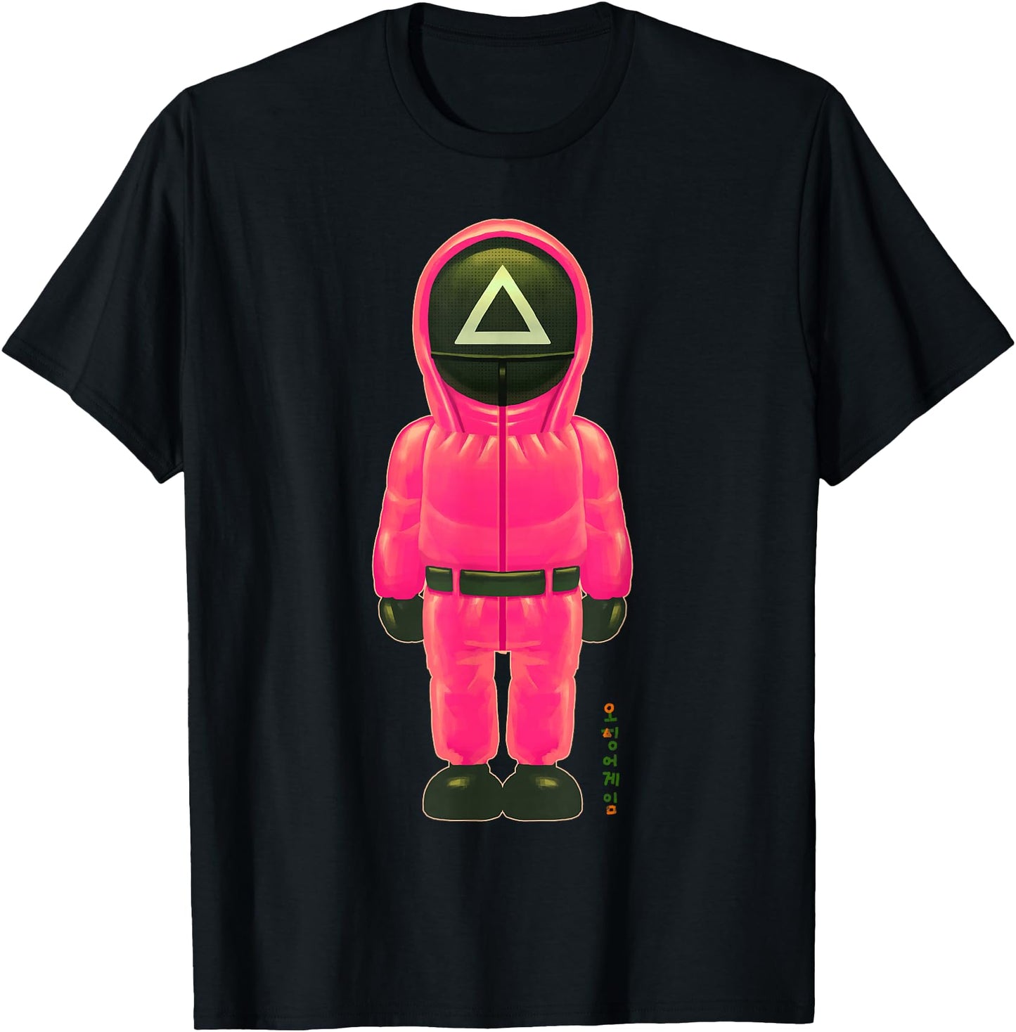 Squid Game The Pink Soldier Full Body Chibi Chest Portrait