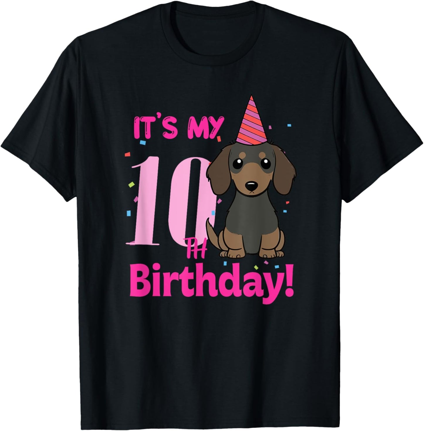 It's My 10th Birthday Dachshund Dog Lover 10 Years Old Puppy Men Women Kids