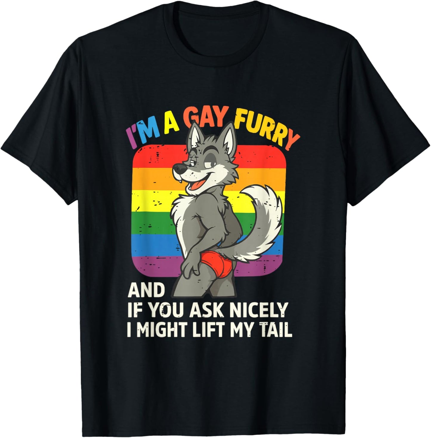 Cute I'm A Gay Furry Pride Month Gay LGBTQ Rainbow Fox Furry
