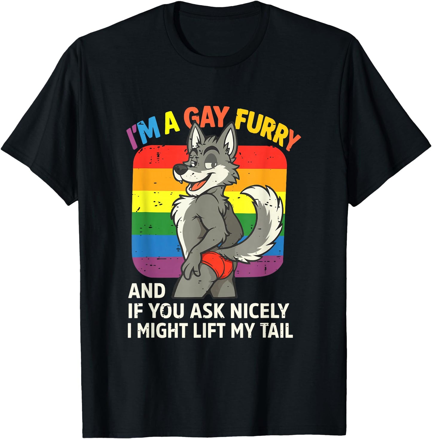 Cute I'm A Gay Furry Pride Month Gay LGBTQ Rainbow Fox Furry