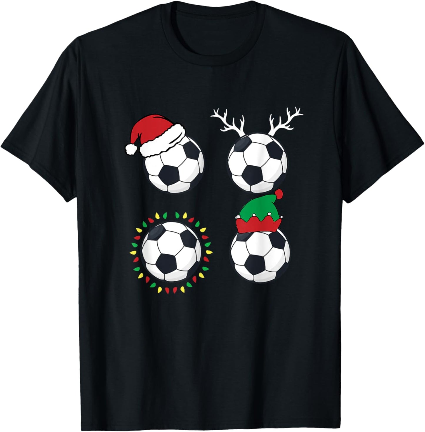 Soccer Ball Santa Hat Elf Reindeer Christmas Pajama X-Mas