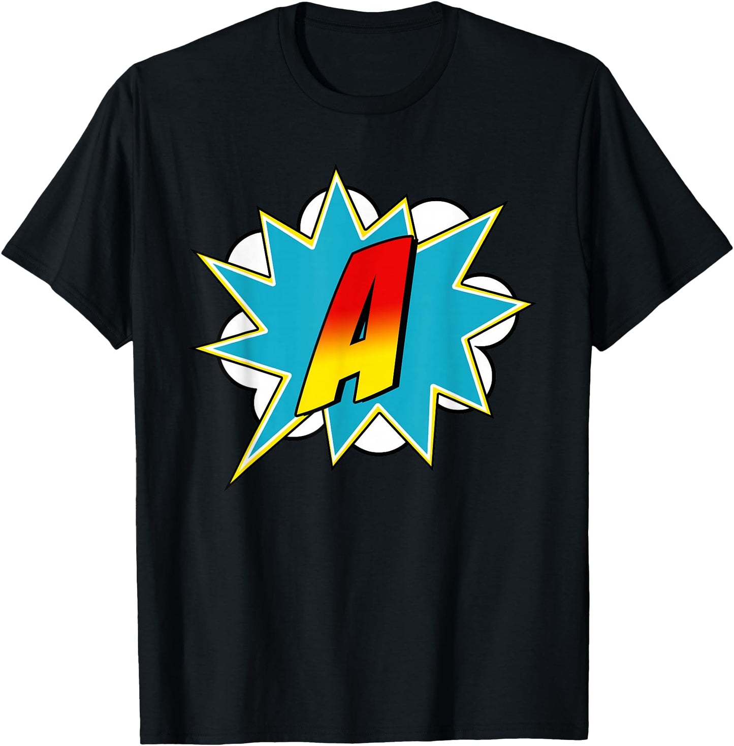 Letter A Superhero Name Comic Letter Retro Costume