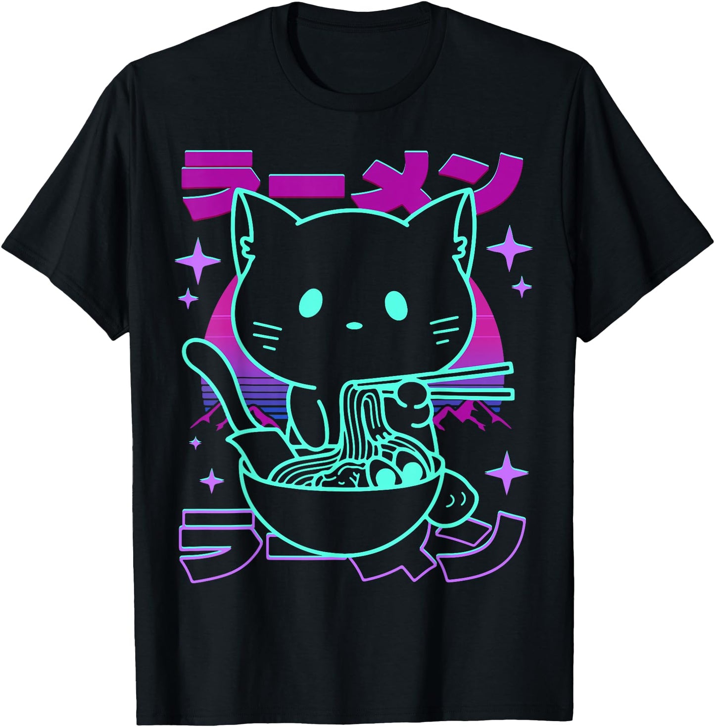 Anime Ramen Cat Retro Japanese Noodles Aesthetic Kawaii cat