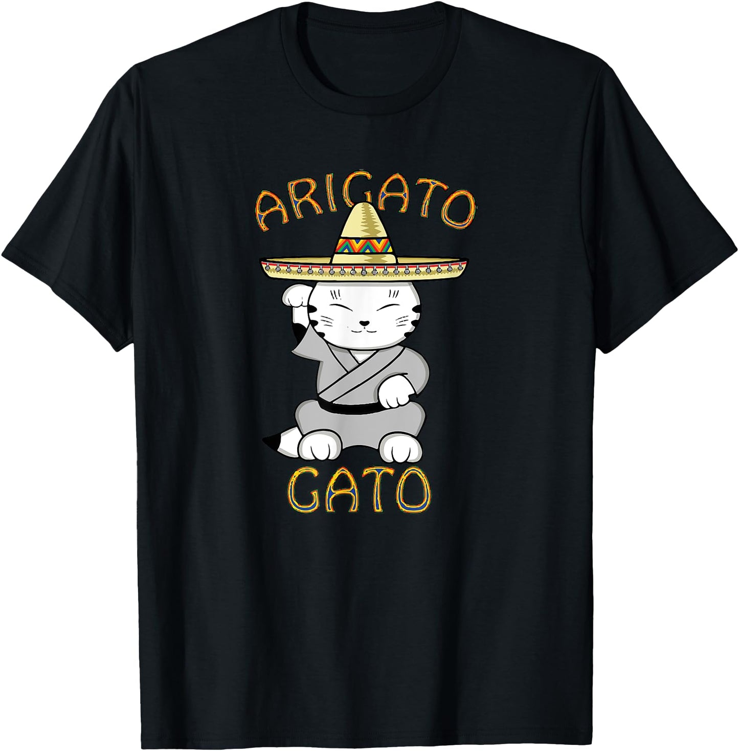 Arigato Gato Japanese Mexican Neko Kawaii Anime Cat Men Women Girls