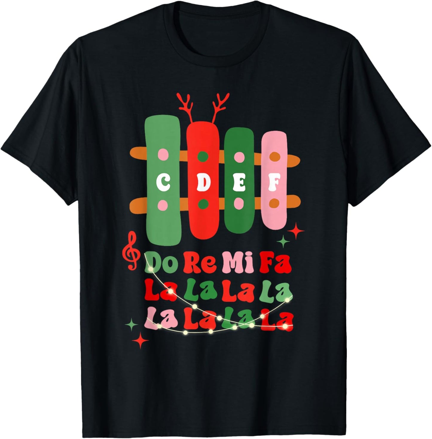 Groovy CDEF Do Re Mi Fa La La La La Music Teacher Christmas