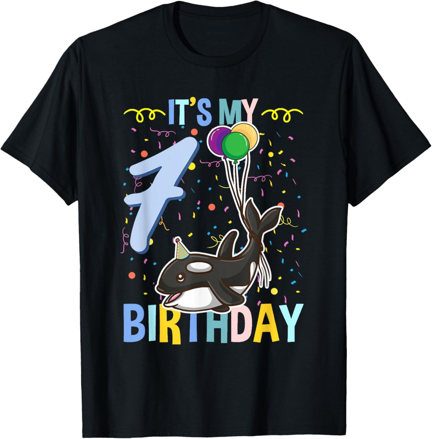 Its My 7th Birthday Orca Sea Animal T-Shirt