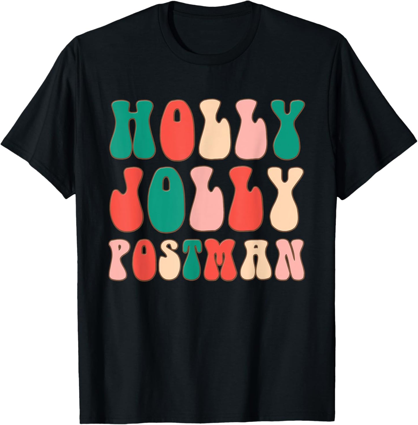 Holly Xmas Jolly Postman Retro Groovy Christmas Pajamas