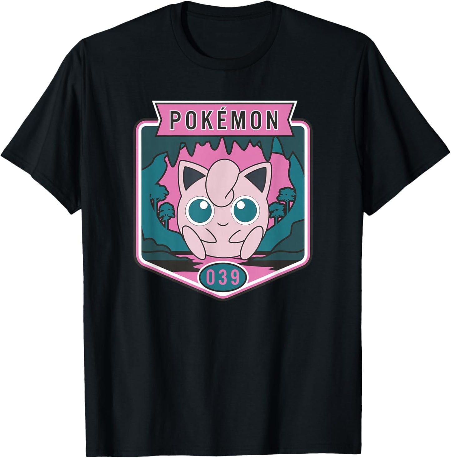 Pokémon 039 Jigglypuff Outdoor Adventures Forest Park Badge T-Shirt