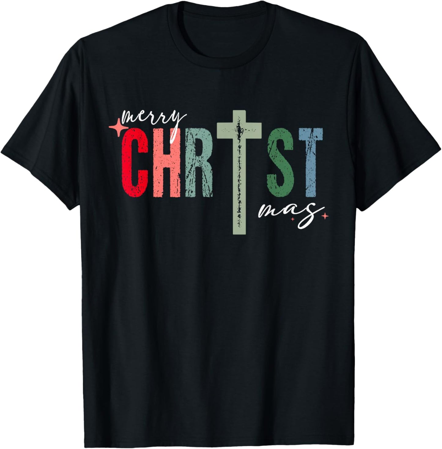 Merry Christmas Christian Jesus Cross Faith Religious Xmas
