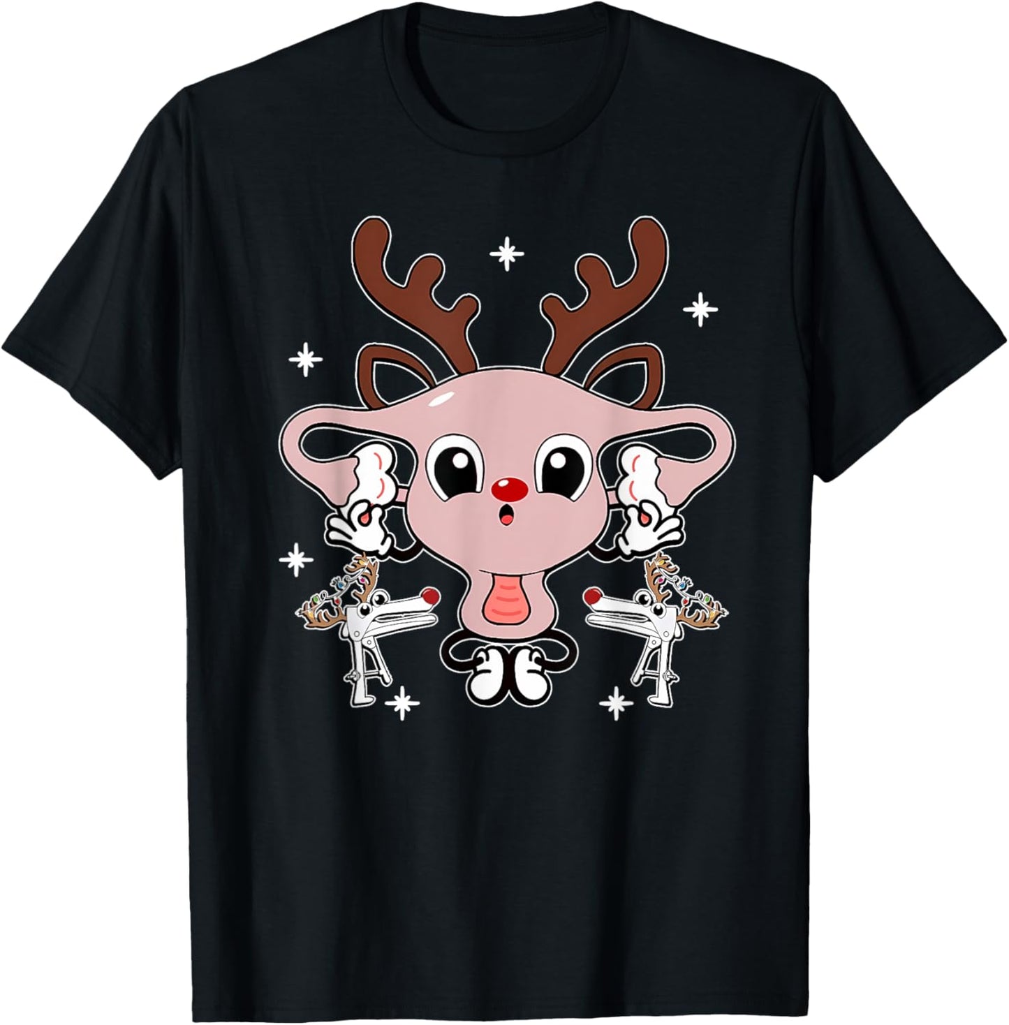 Festive Reindeer Uterus Nurse Speculum Xmas Light OBGYN