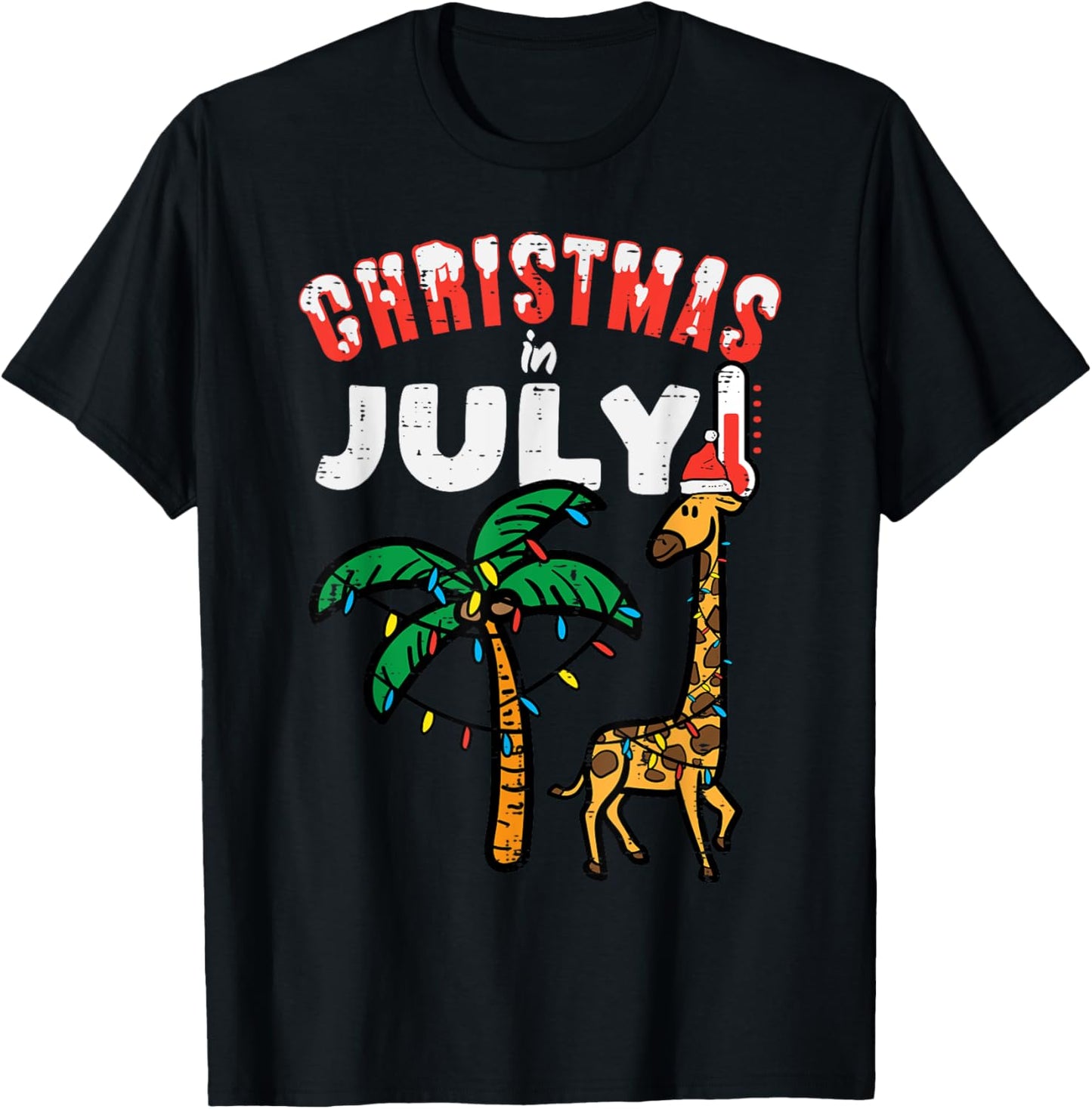 Christmas July Giraffe Palm Tree Cute Xmas Boys Kids Toddler