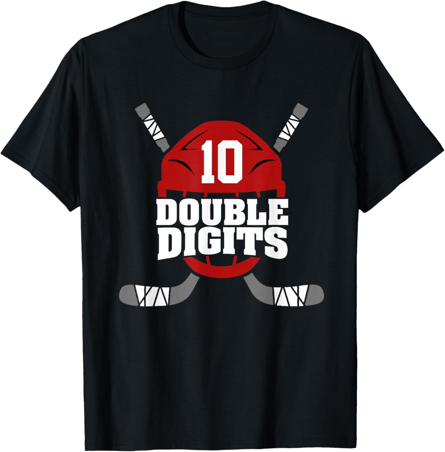 Double Digits 10 Year Old Boy Hockey 10th Birthday